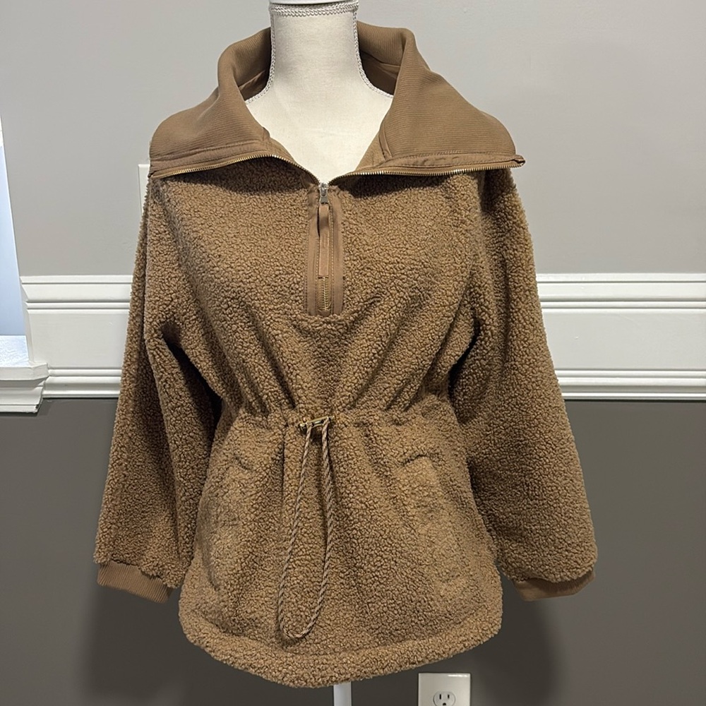 Brown Sherpa Pullover